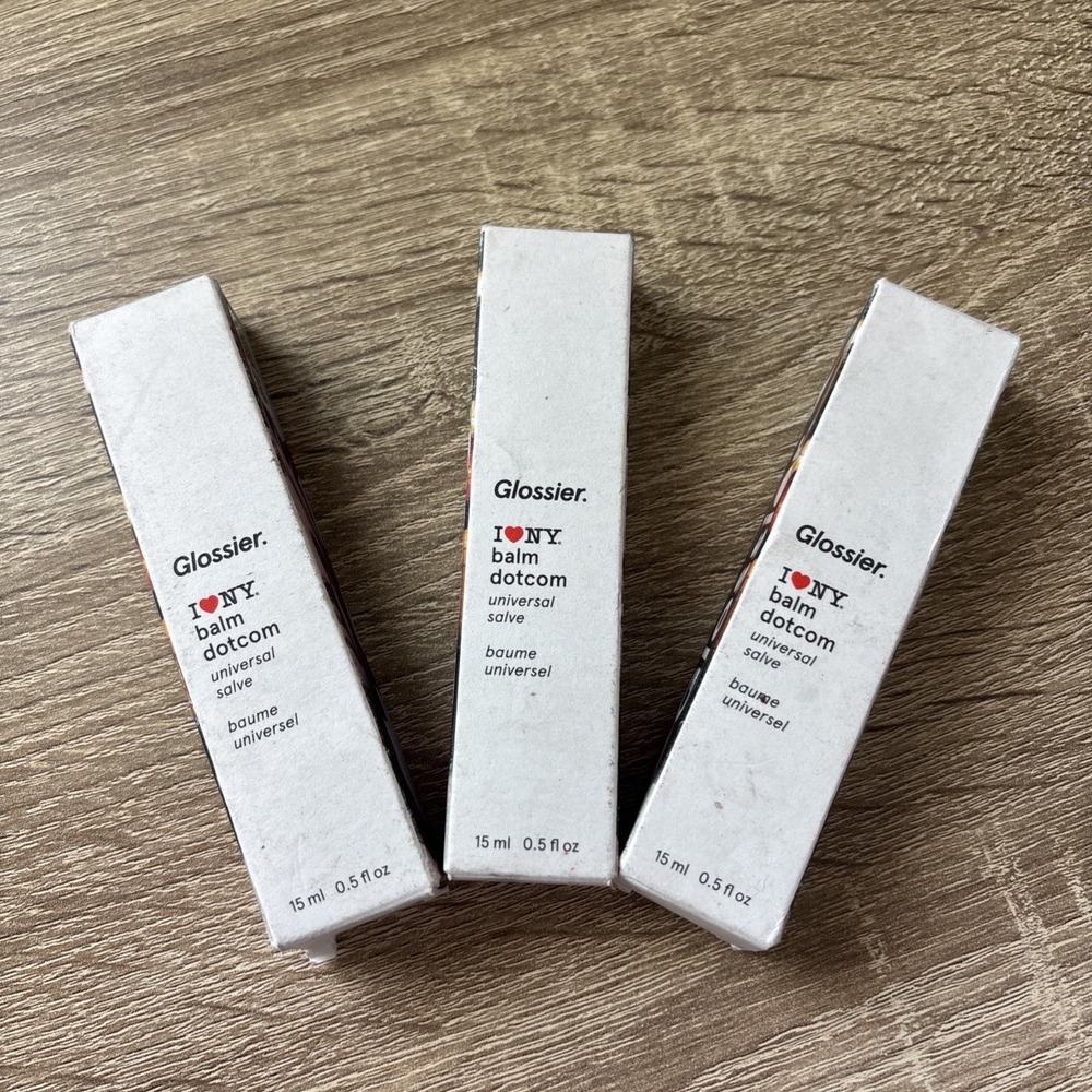 LOT OF 3 Glossier "I Love NY" Balm Dotcom ❤️ NY: Juicy Apple